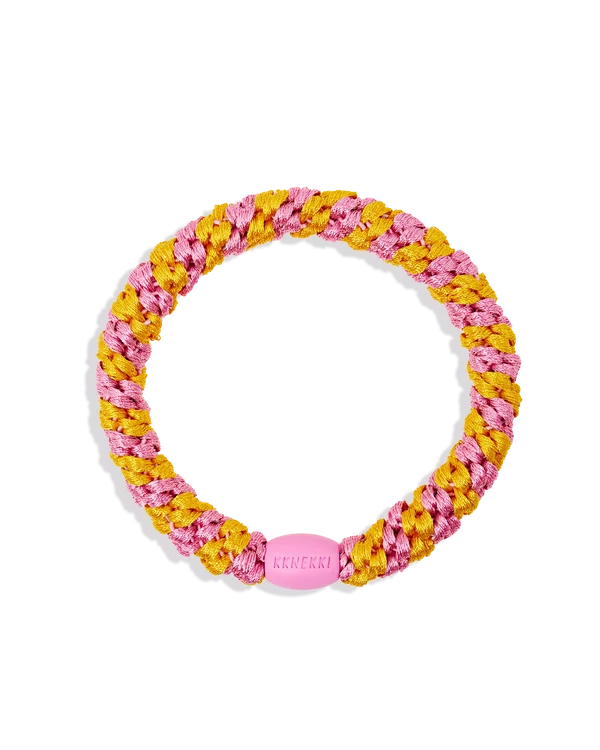 KKNEKKI Original Hair Ties: JAFFA-BUBBLEGUM STRIPE
