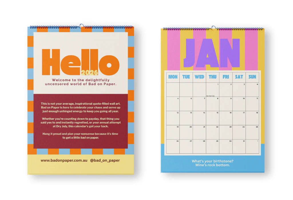 2026 Calendar (Spiral 21cm x 29.7cm)