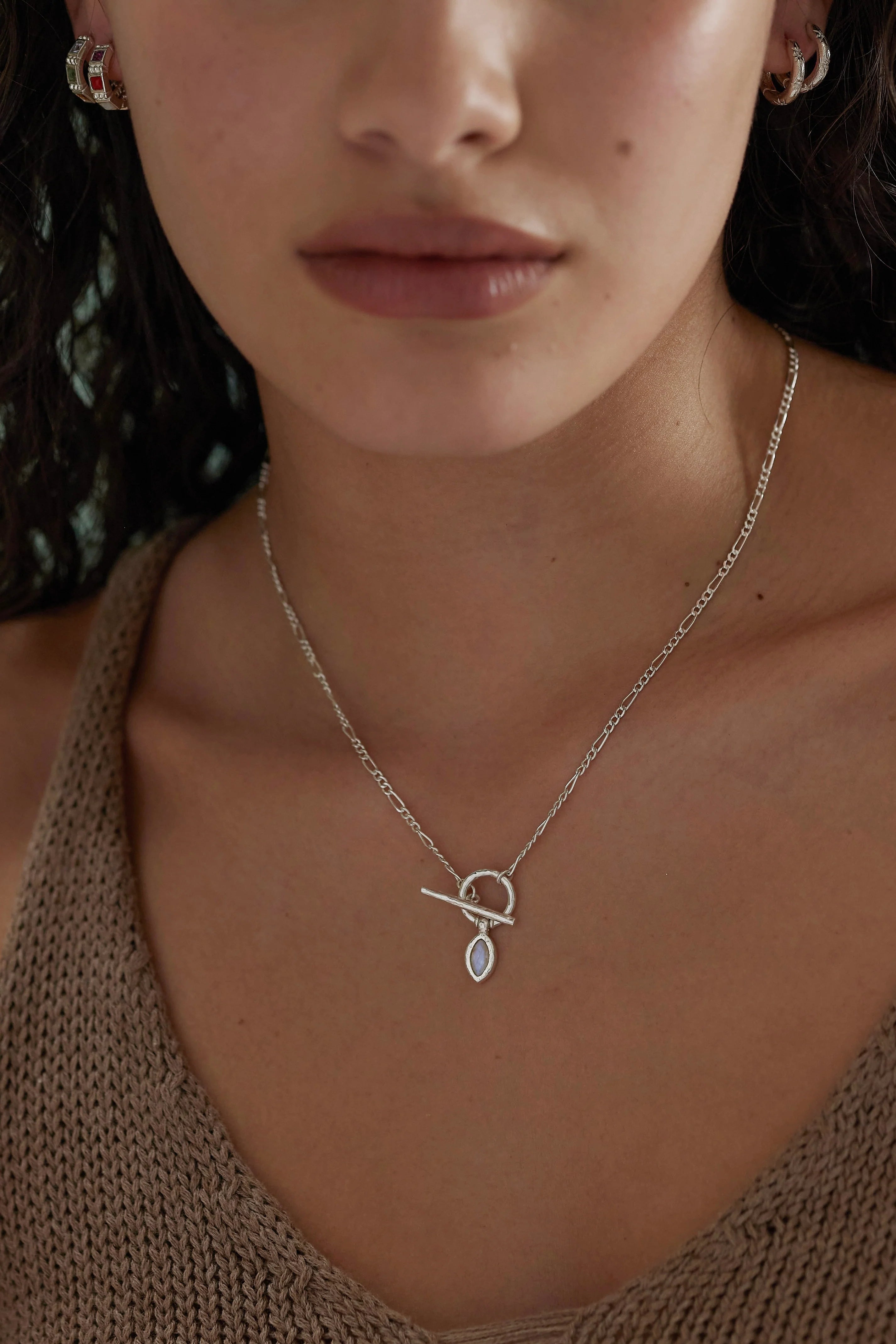Moonstone Toggle Necklace - Roma Gift & Gourmet