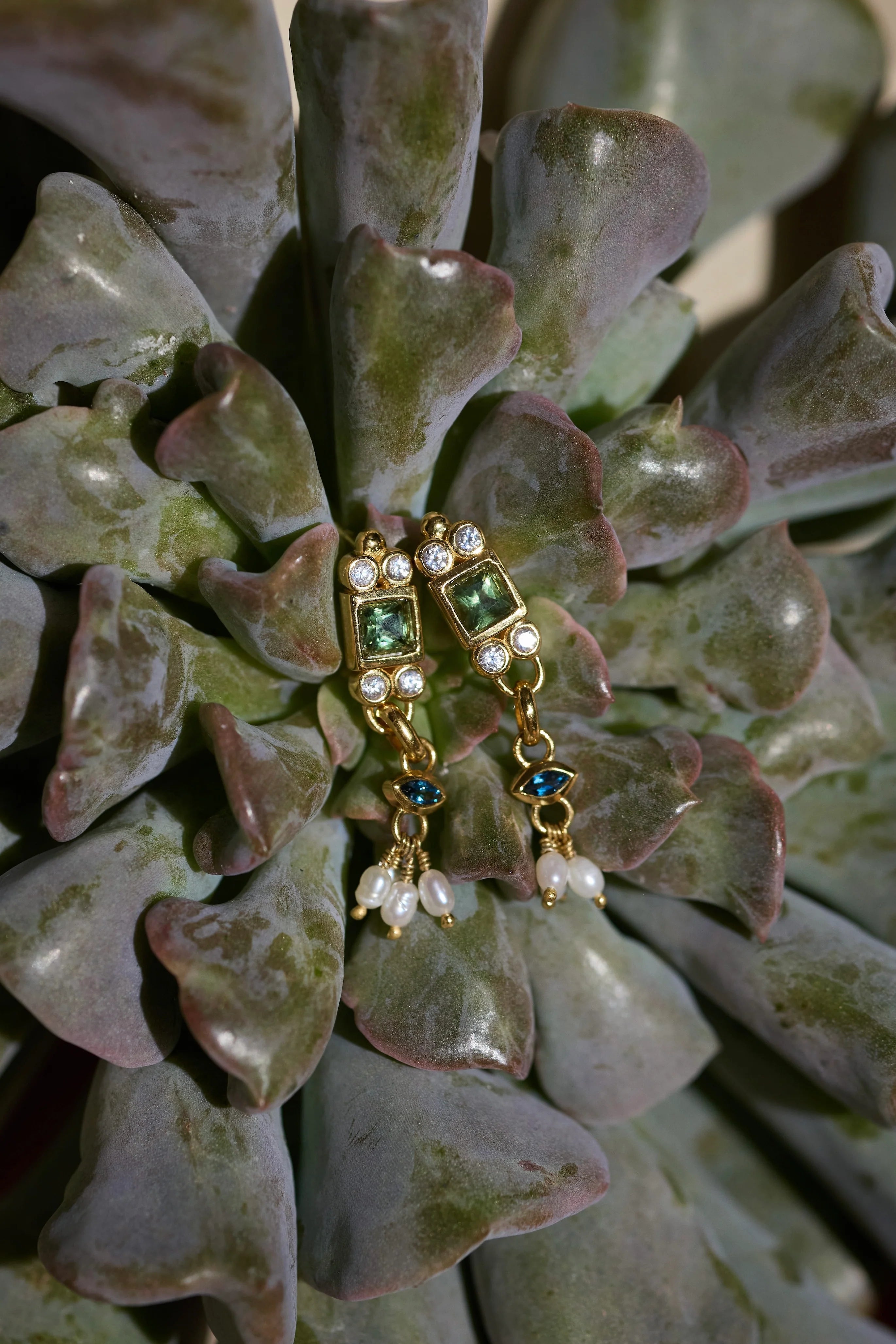 Azure Apatite Gold Earrings - Roma Gift & Gourmet