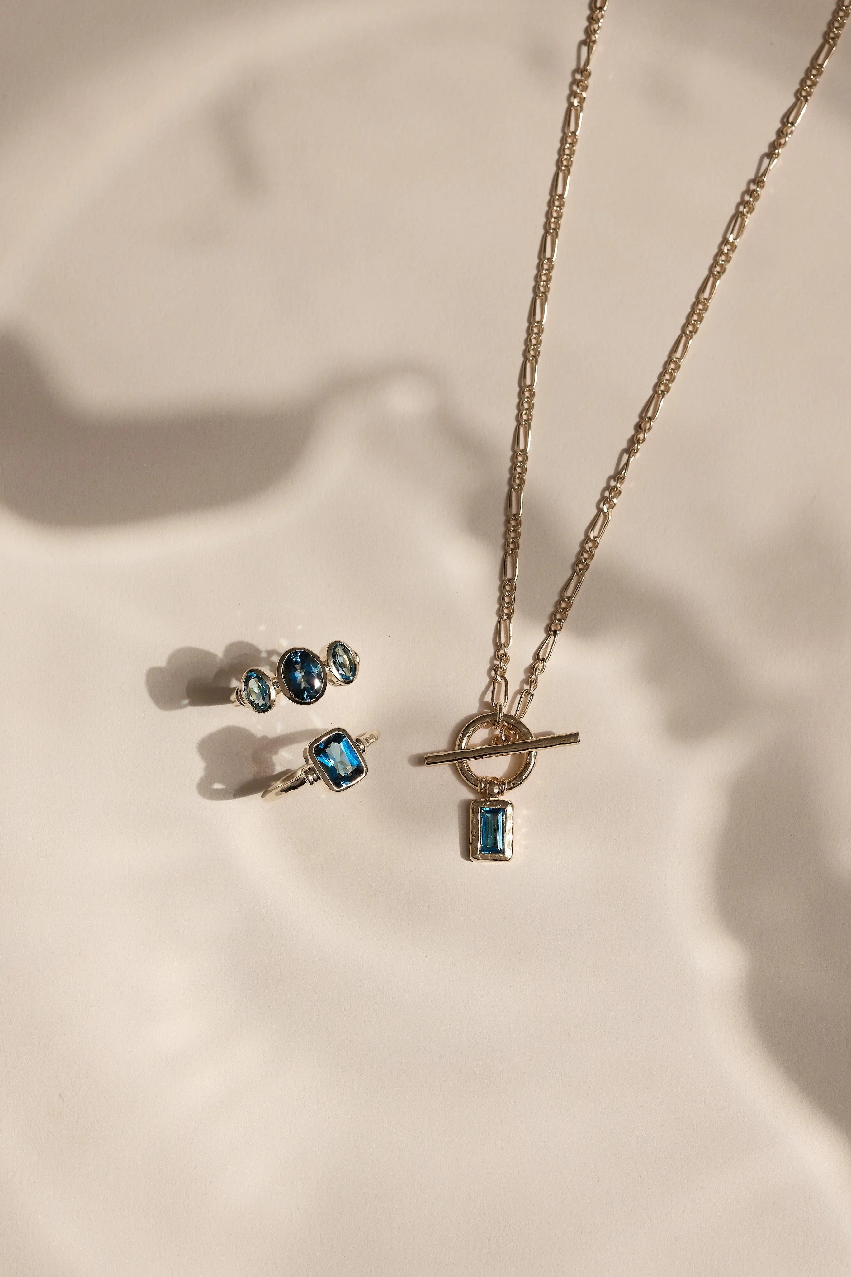 Blue Topaz Toggle Necklace