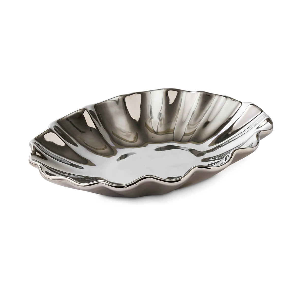 Chrome Wavy Bowl
