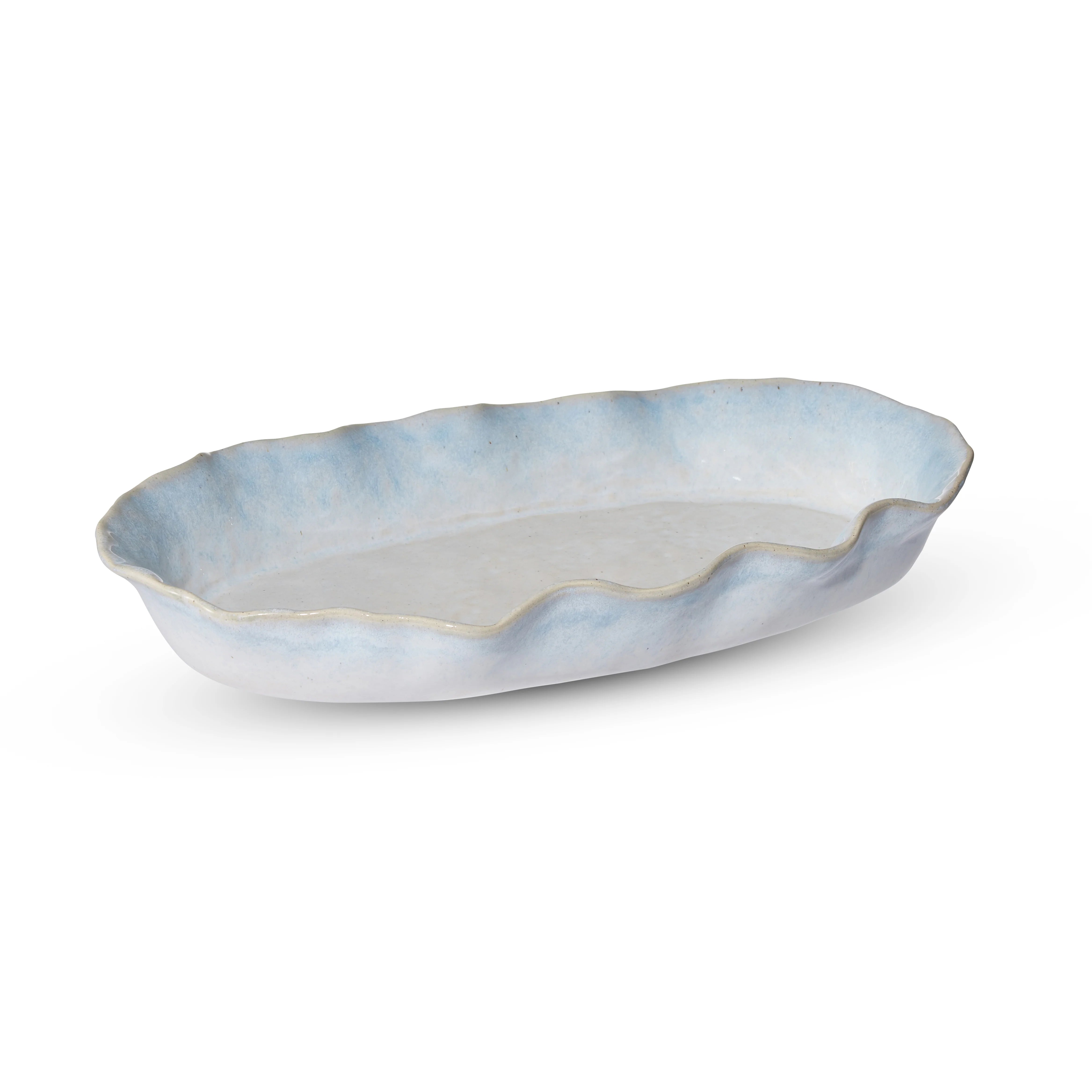 Marseille Wavy Blue Oval Dish - Roma Gift & Gourmet