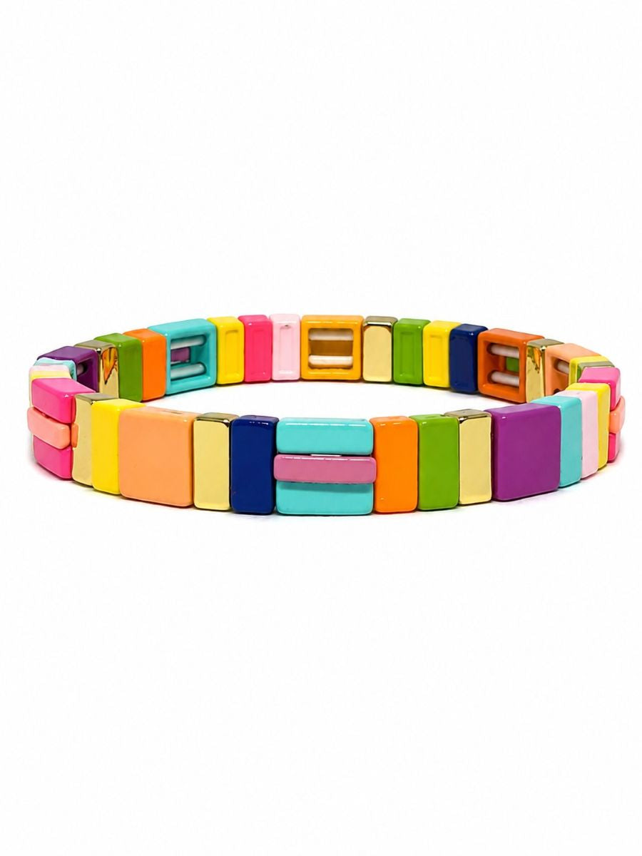 Blue Multi Tile Bracelet
