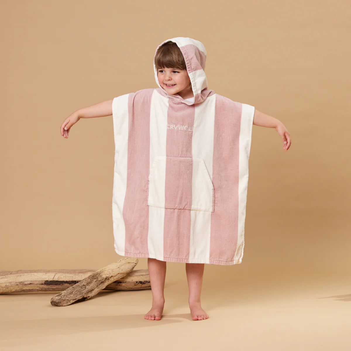 HOODED TOWEL- Blush Stripe - Roma Gift & Gourmet