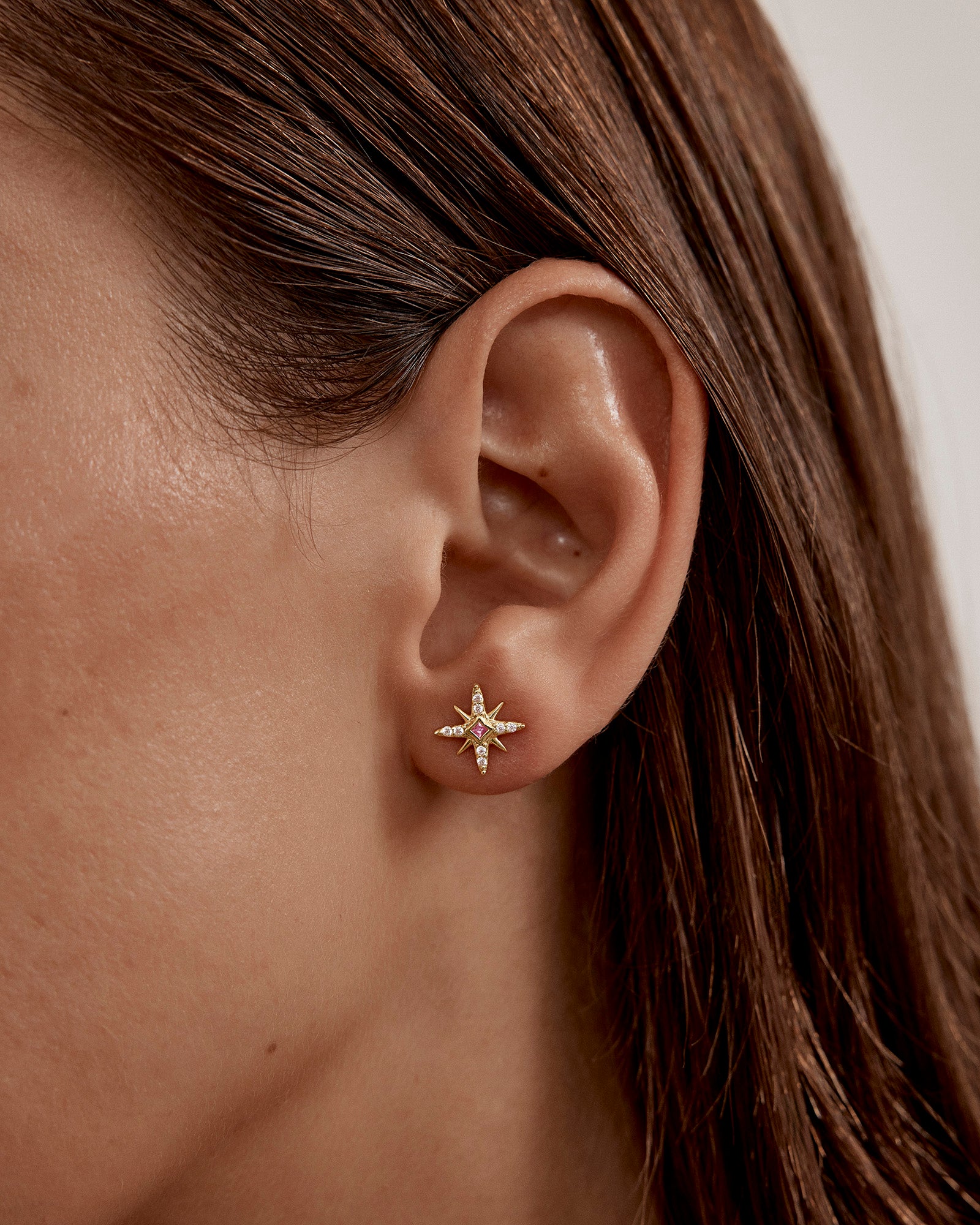 18k Gold Vermeil Starry Night Stud Earrings