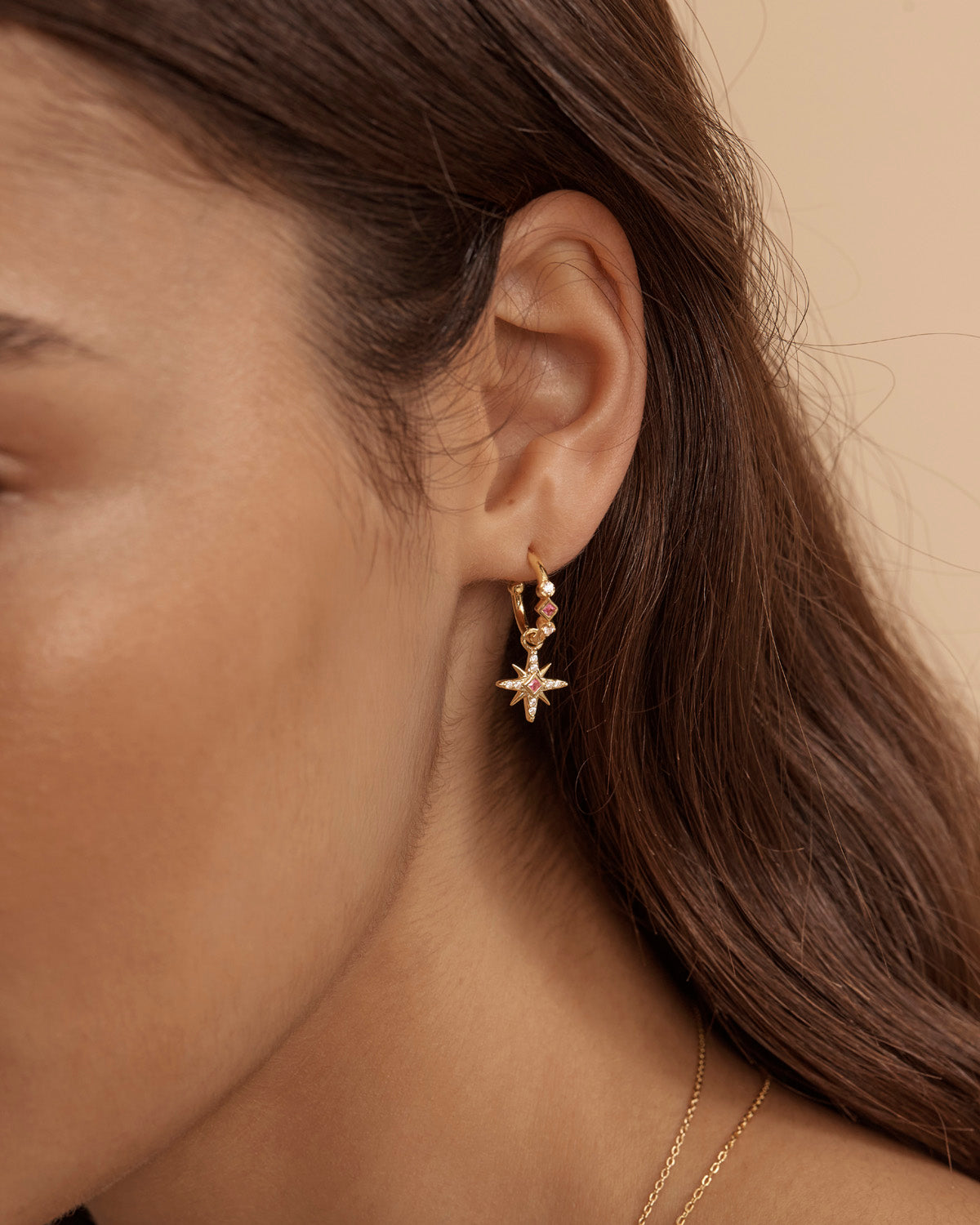 18k Gold Vermeil Starry Night Hoops - Roma Gift & Gourmet