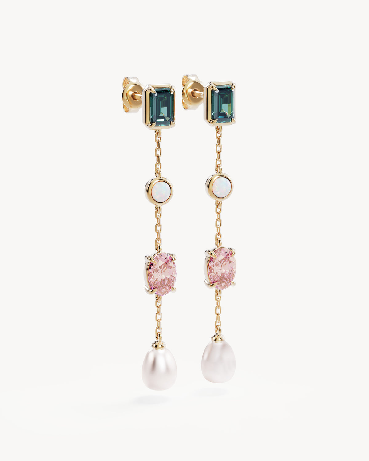 18k Gold Plated You Are Infinite Drop Chain Earrings