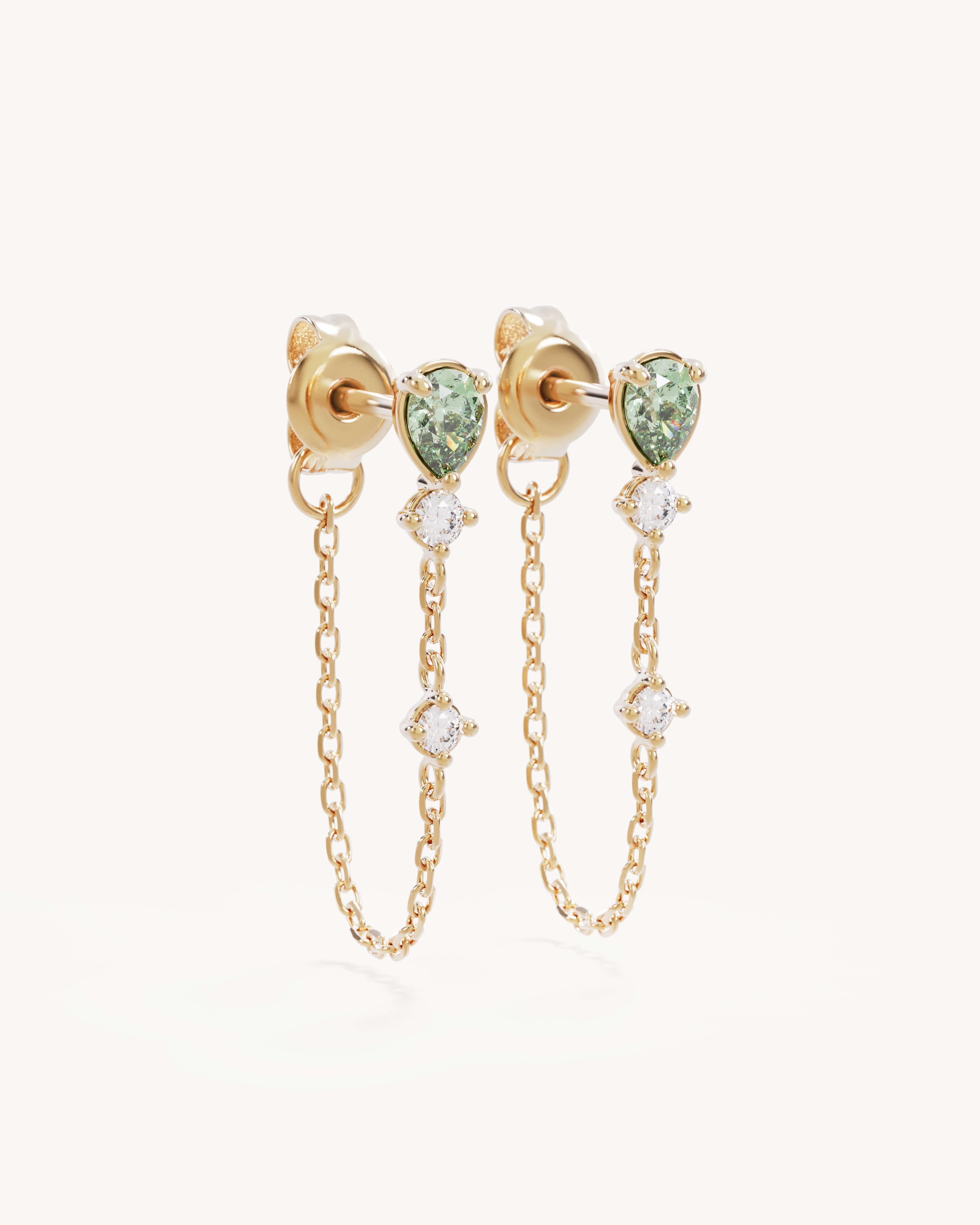 18k Gold Vermeil Aura Chain Earrings