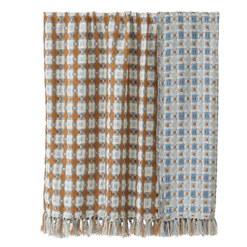 Elouise Wool Blend Throw Sky
