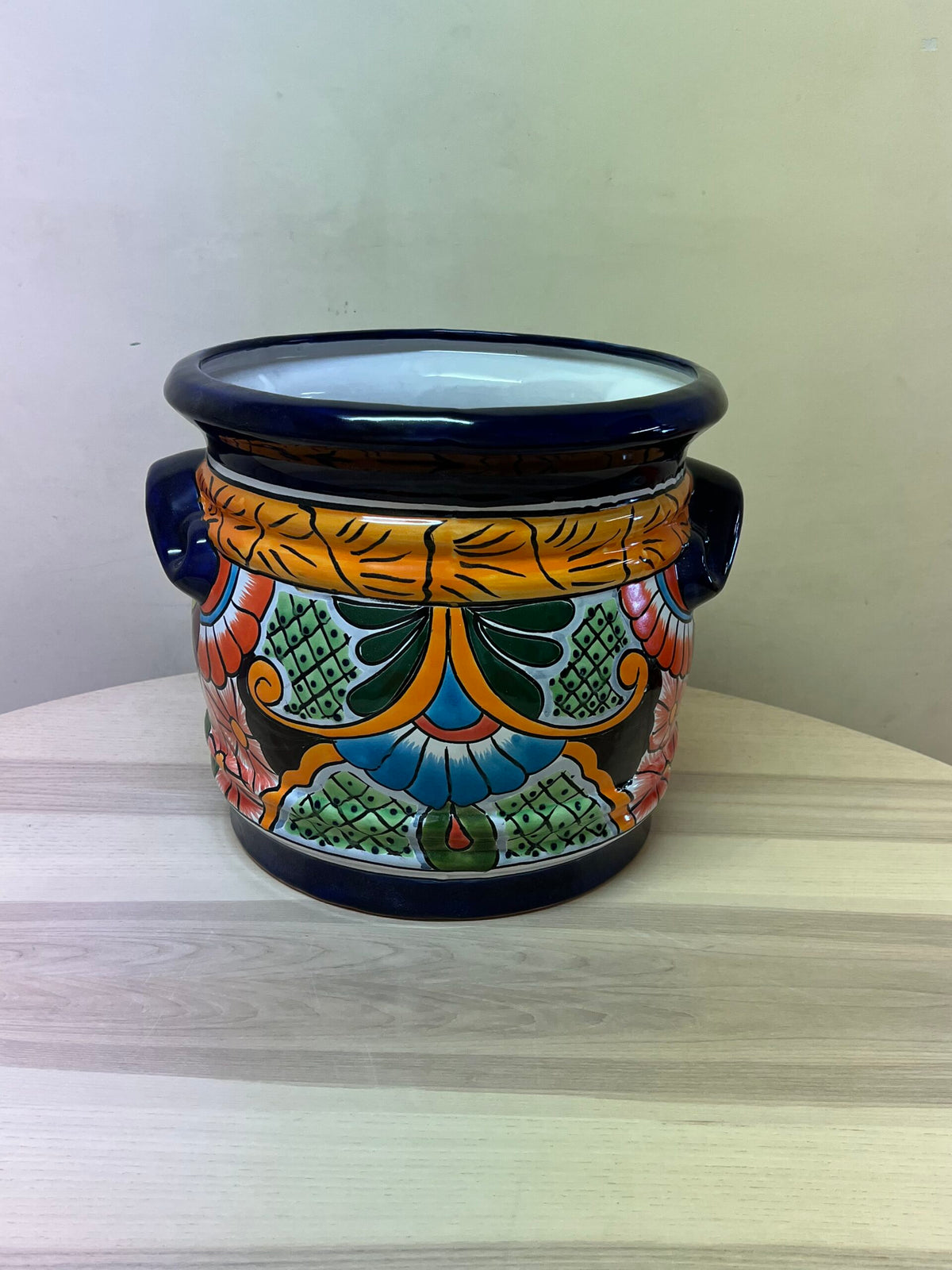 Talavera Large Barrel Planter Pot 35cm