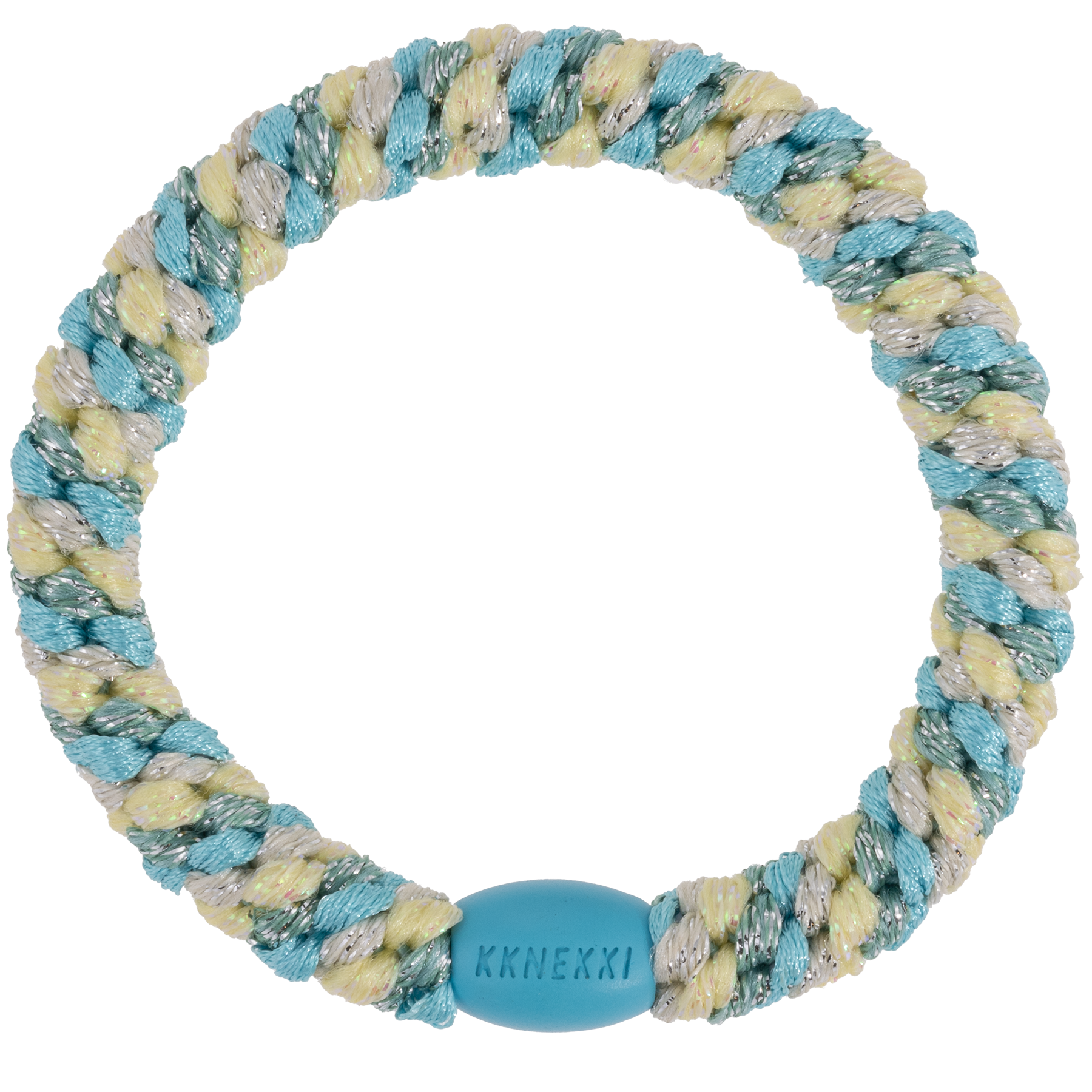 KKNEKKI Original Hair Ties: Mix Turquoise yellow glitter - Roma Gift & Gourmet