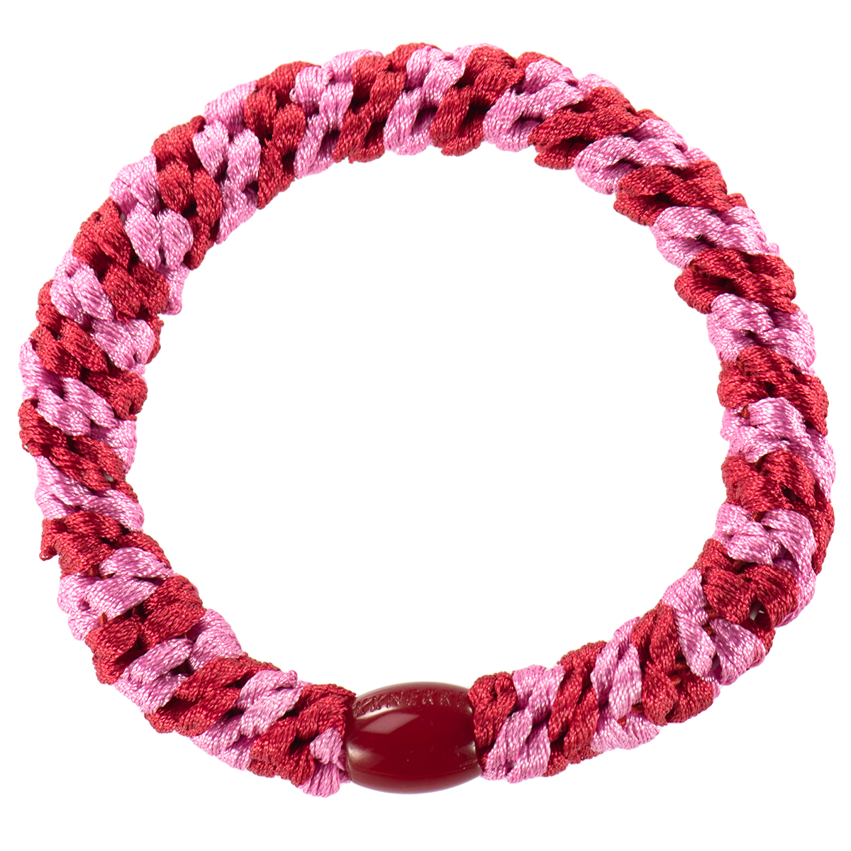 KKNEKKI Original Hair Ties: Red Bubbleegum Stripe