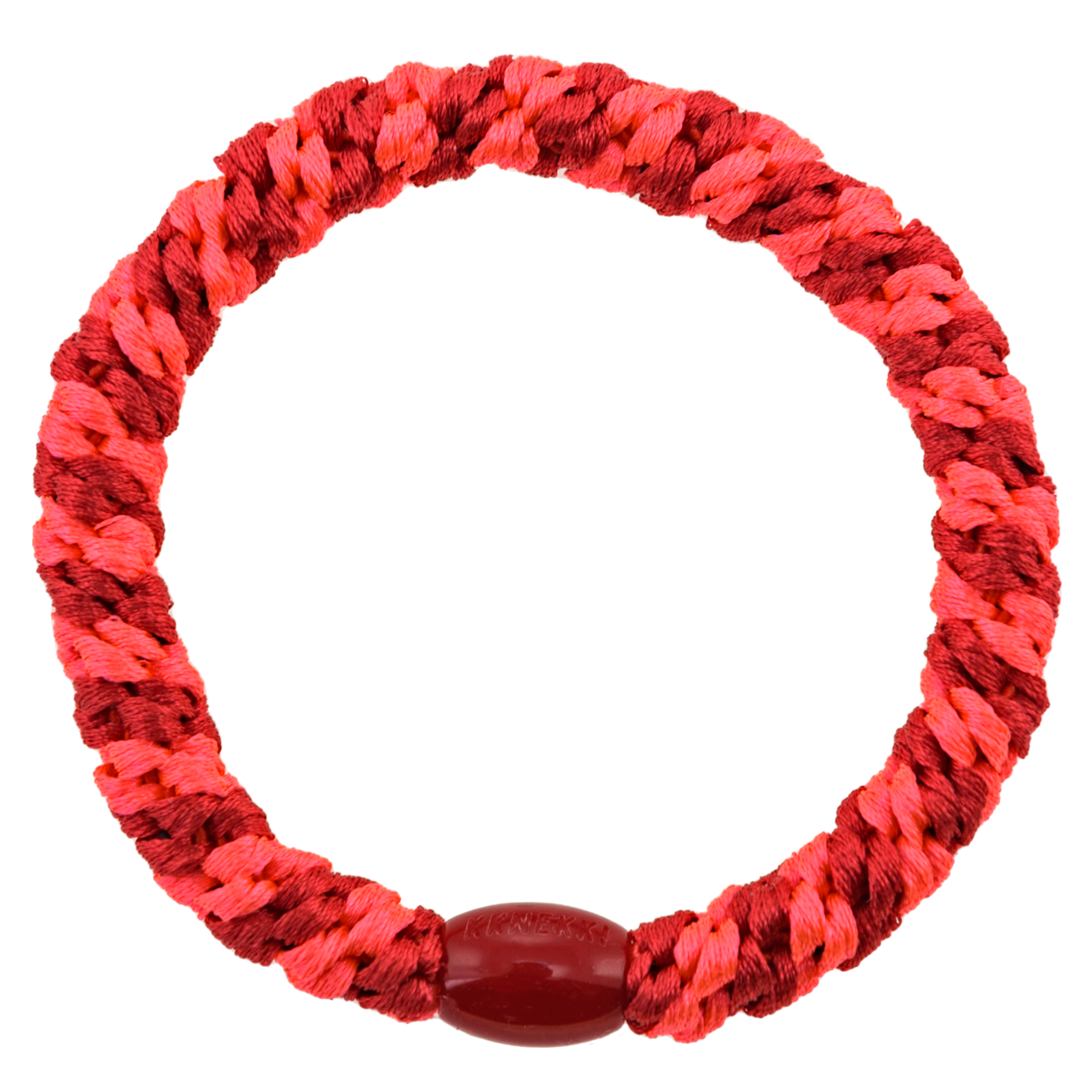 KKNEKKI Original Hair Ties: Red neon pink stripe Stripe - Roma Gift & Gourmet