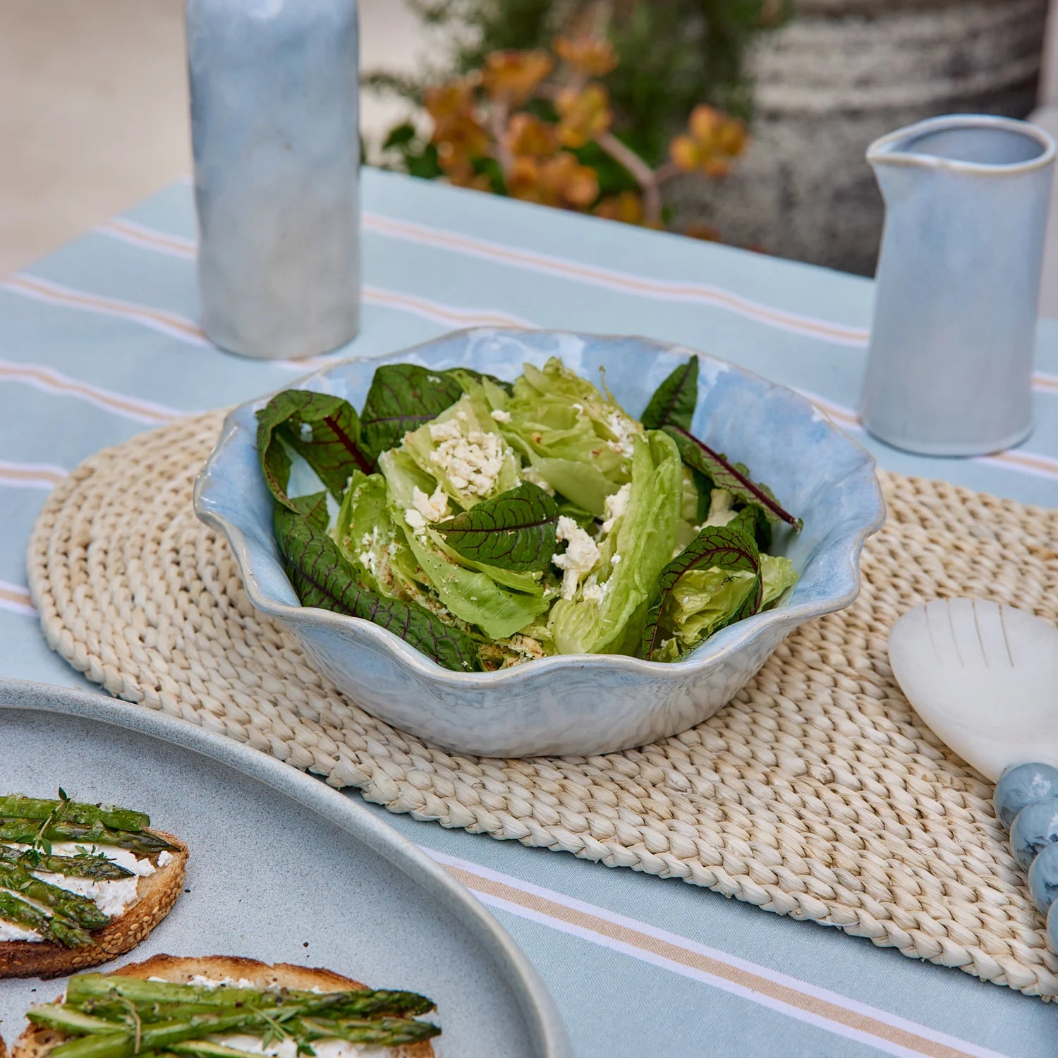 Marseille Wavy Blue Bowl - Roma Gift & Gourmet