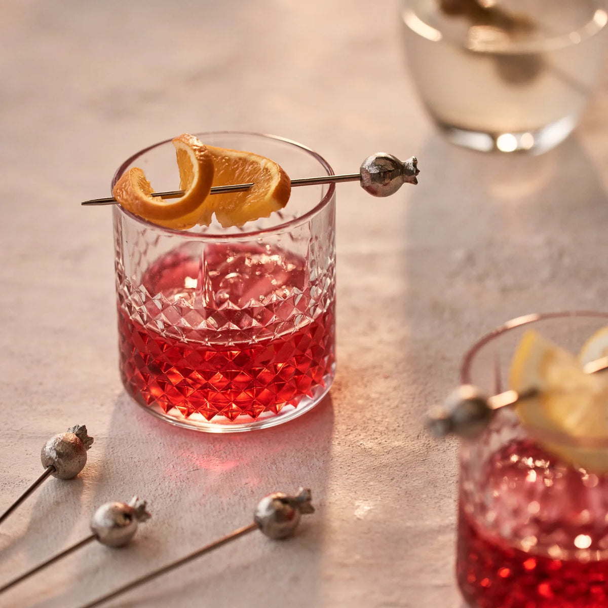 Pomegranate Cocktail Pick Set 6