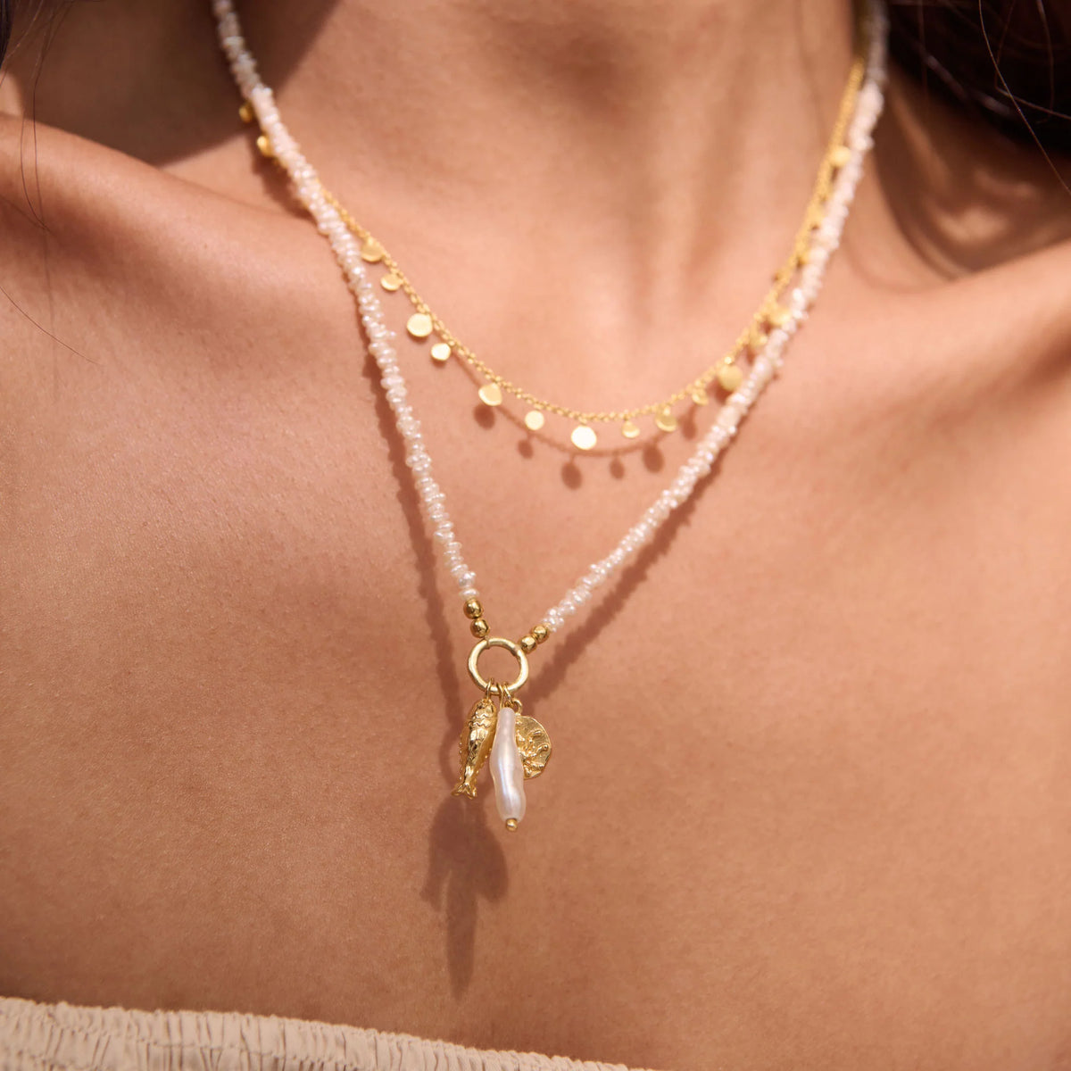 Of the Sea Keshi Pearl Necklace