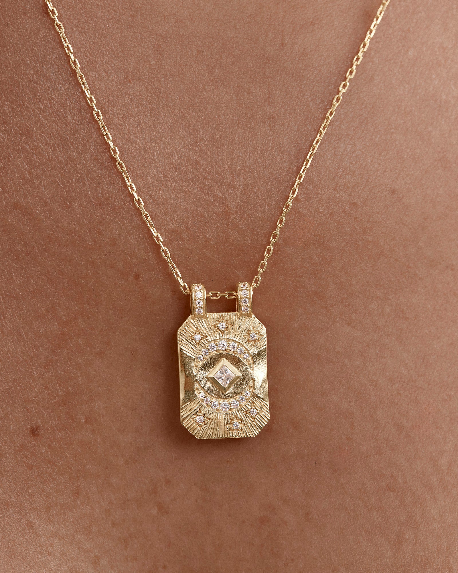 18k Gold Plated My Moon and Stars Necklace