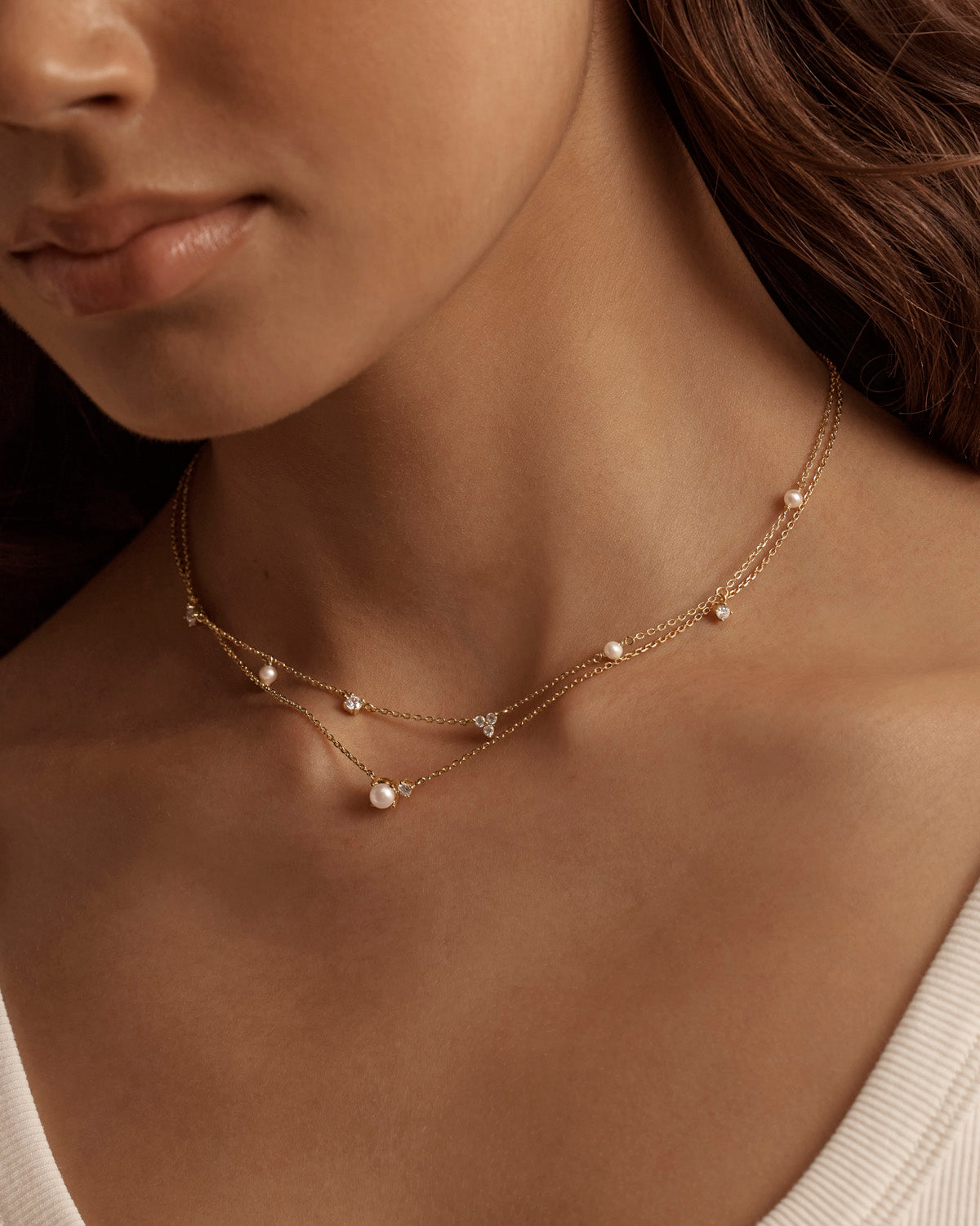 18k Gold Vermeil Moonlit Bloom Pearl Choker