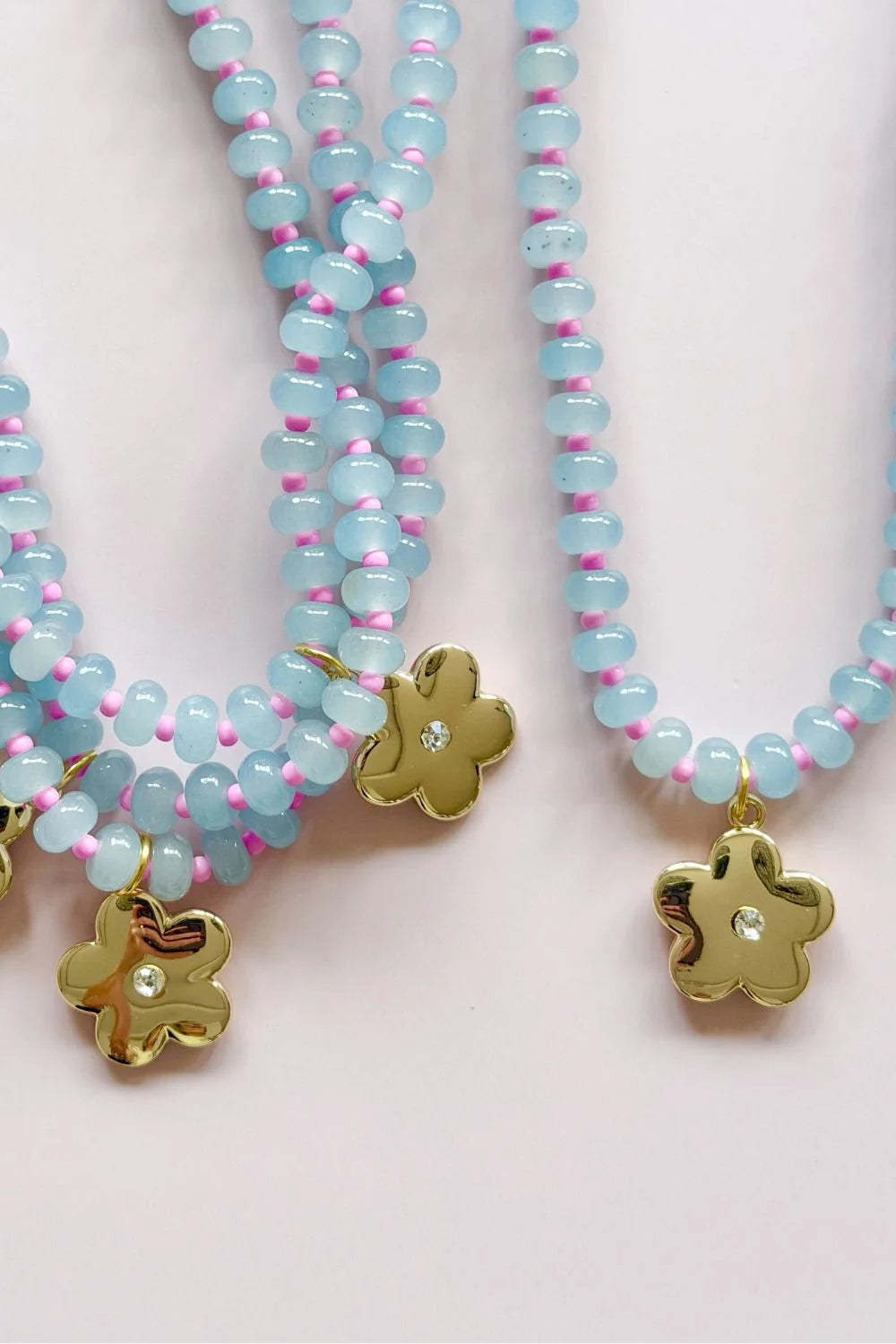 Pale grey Gem Necklace