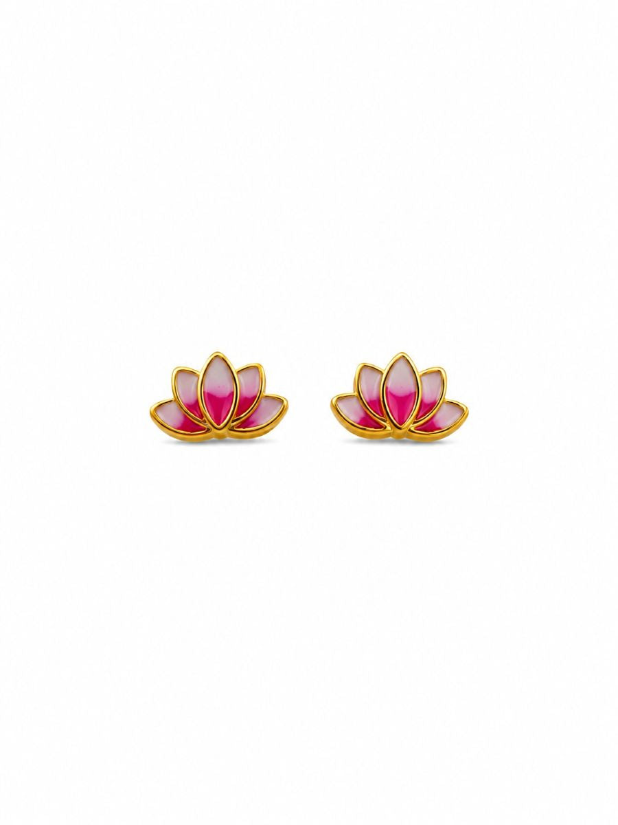 Pink Lotus Studs