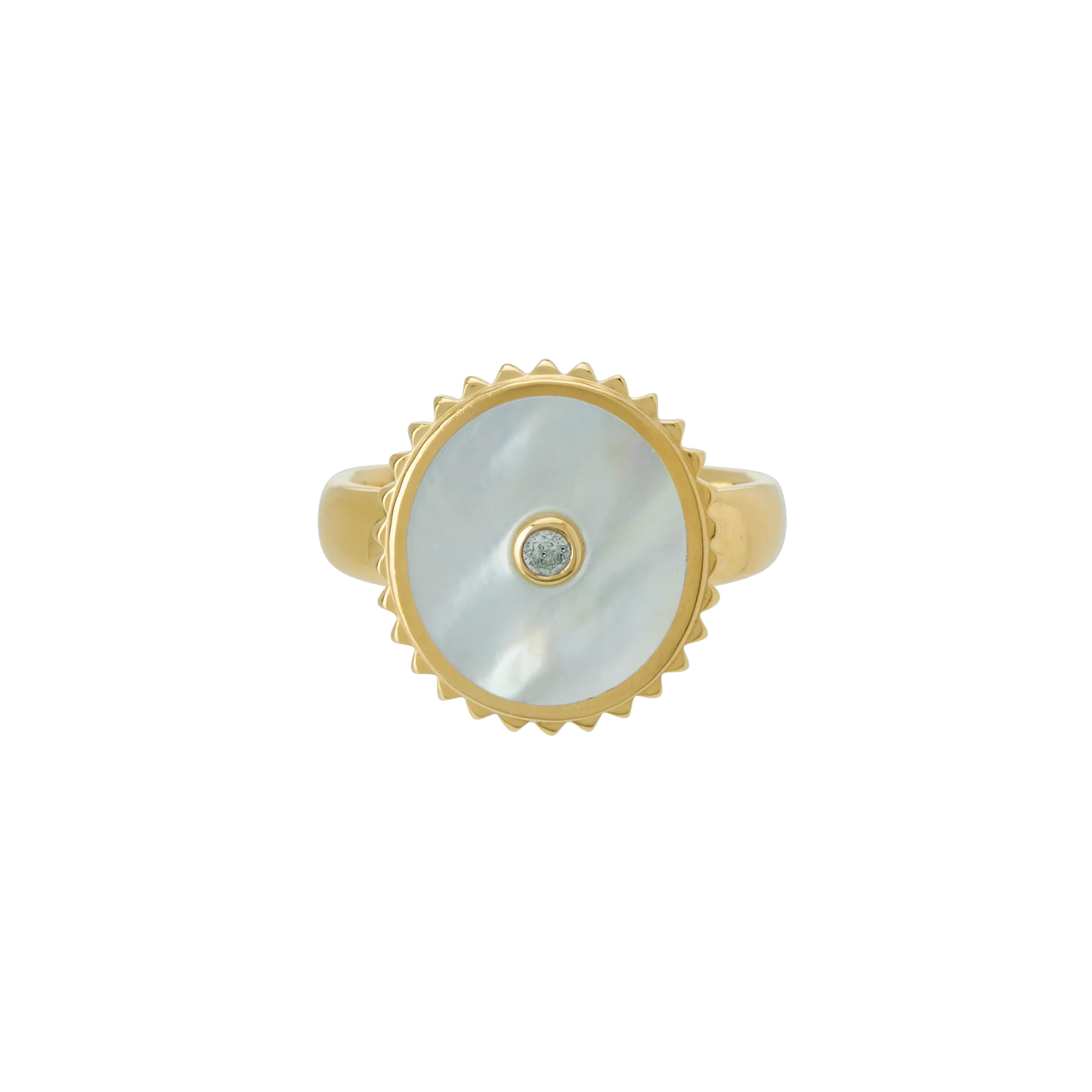 Halcyon Shield Ring 18KT  Yellow Gold Plate
