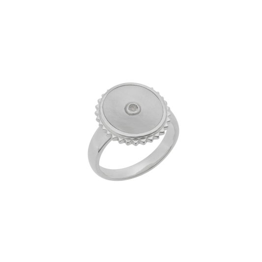 Halcyon Shield Ring Sterling Silver