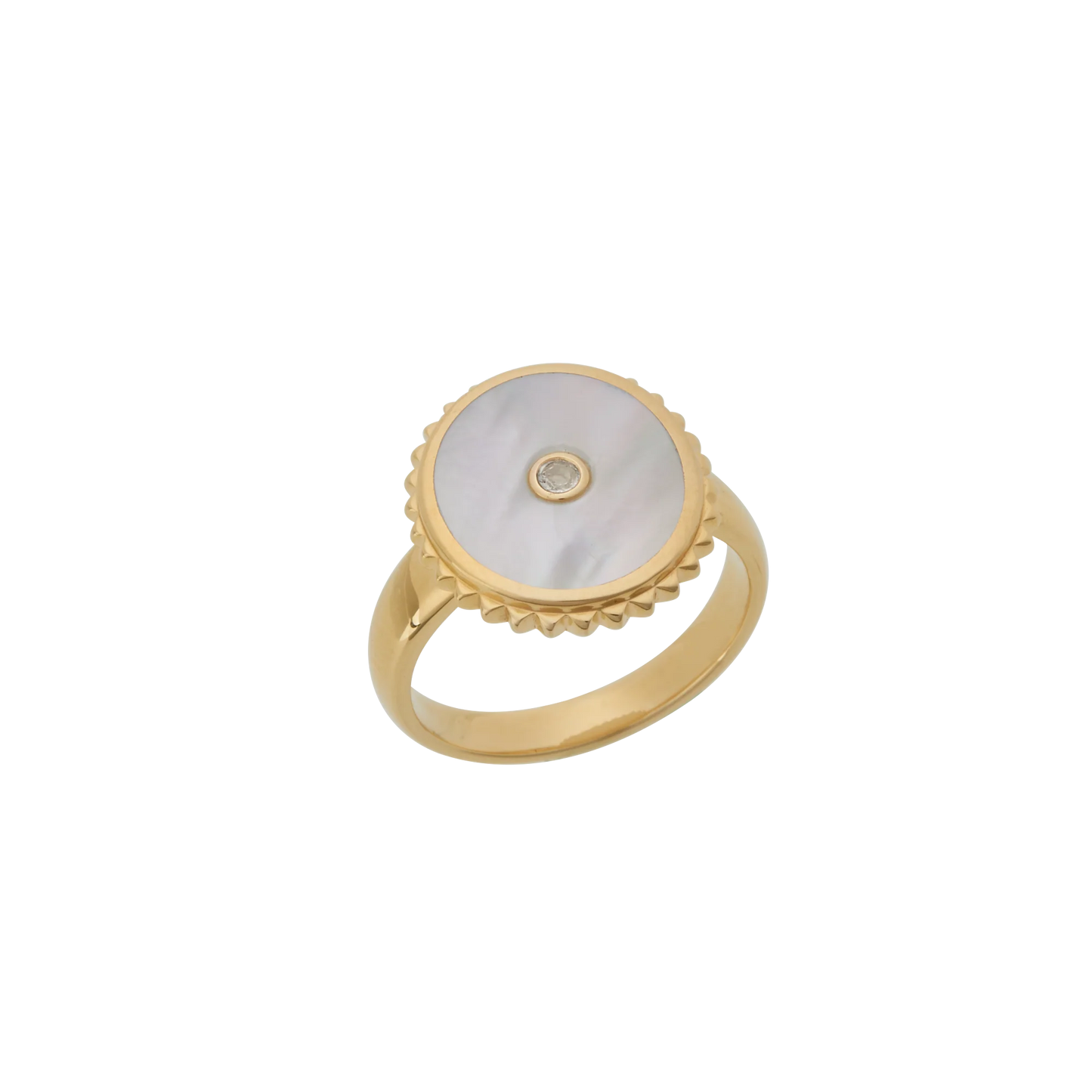 Halcyon Shield Ring 18KT  Yellow Gold Plate