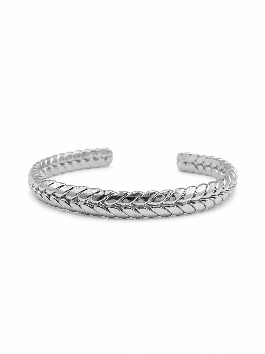 Silver Braided Cuff