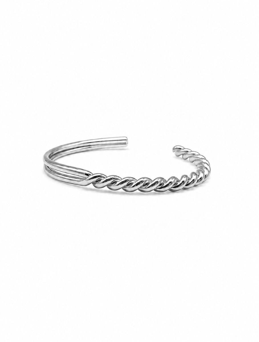 Silver Half and Half Cuff