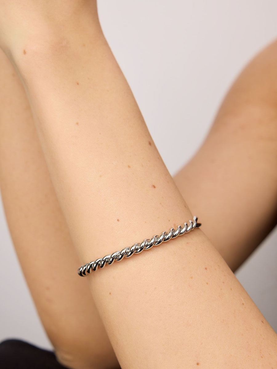 Silver Half and Half Cuff
