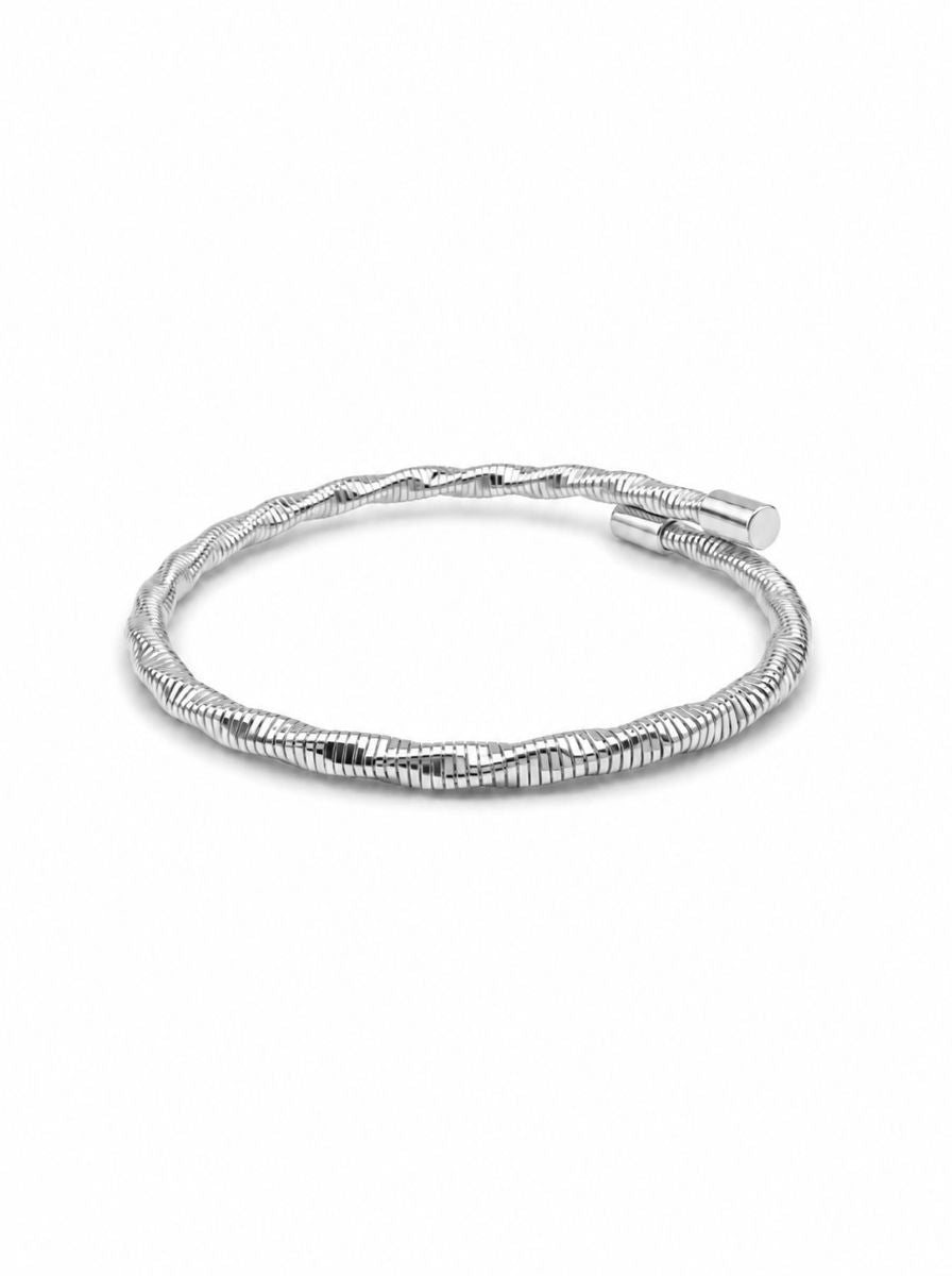 Silver Twisted Wrap Bracelet