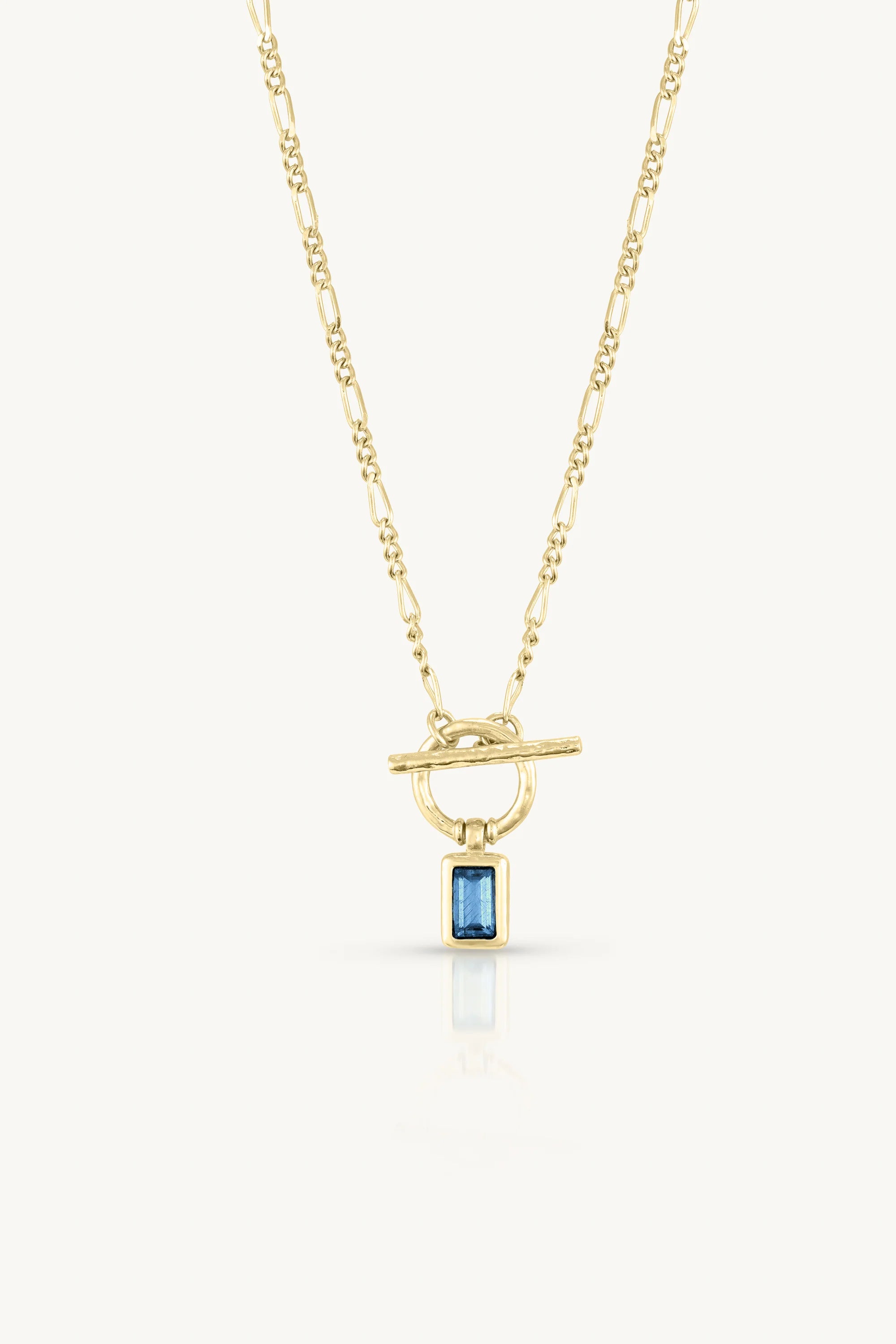Blue Topaz Toggle Necklace