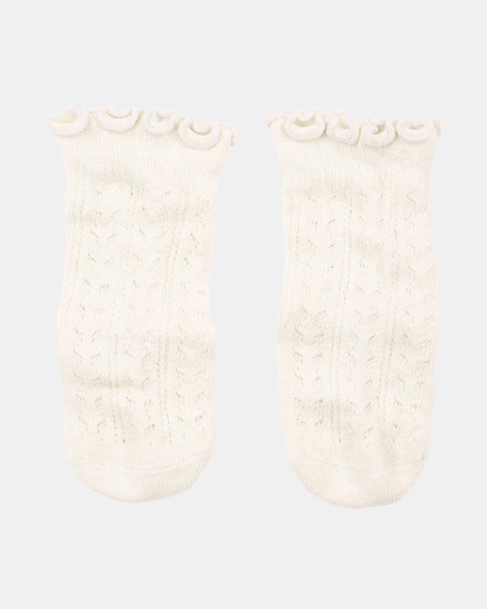 Organic Socks Knee Frilly Lace