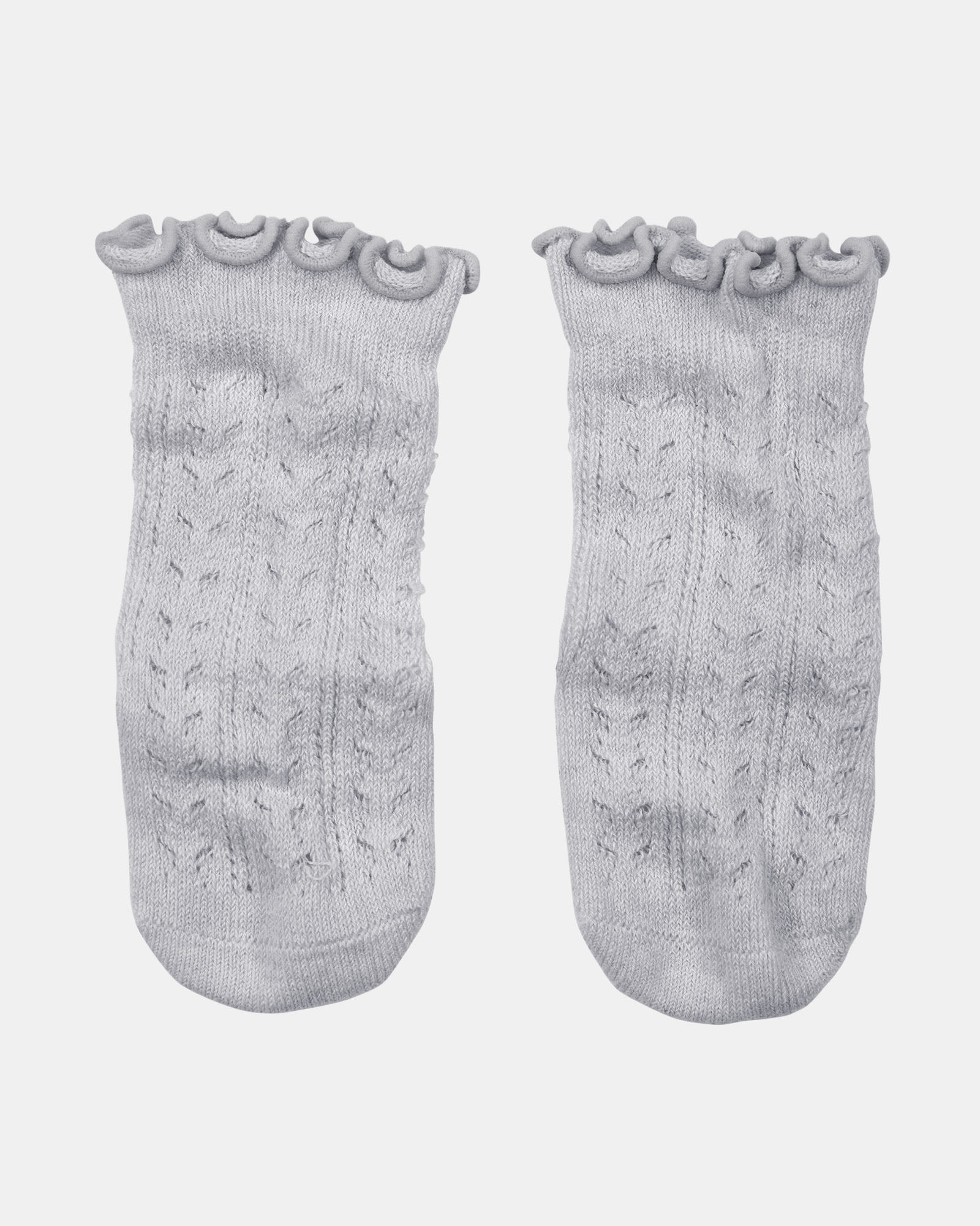 Organic Socks Knee Frilly Lace