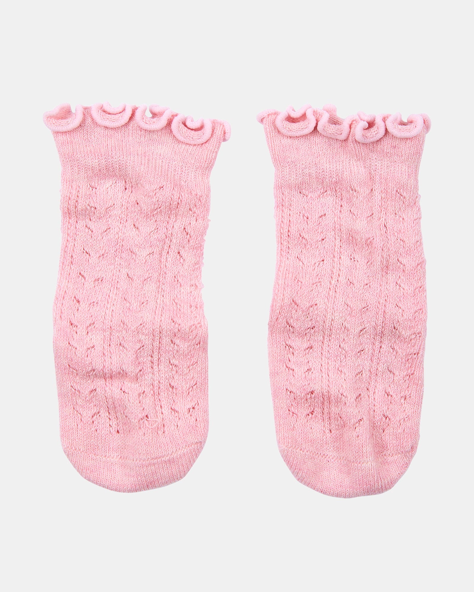 Organic Socks Knee Frilly Lace