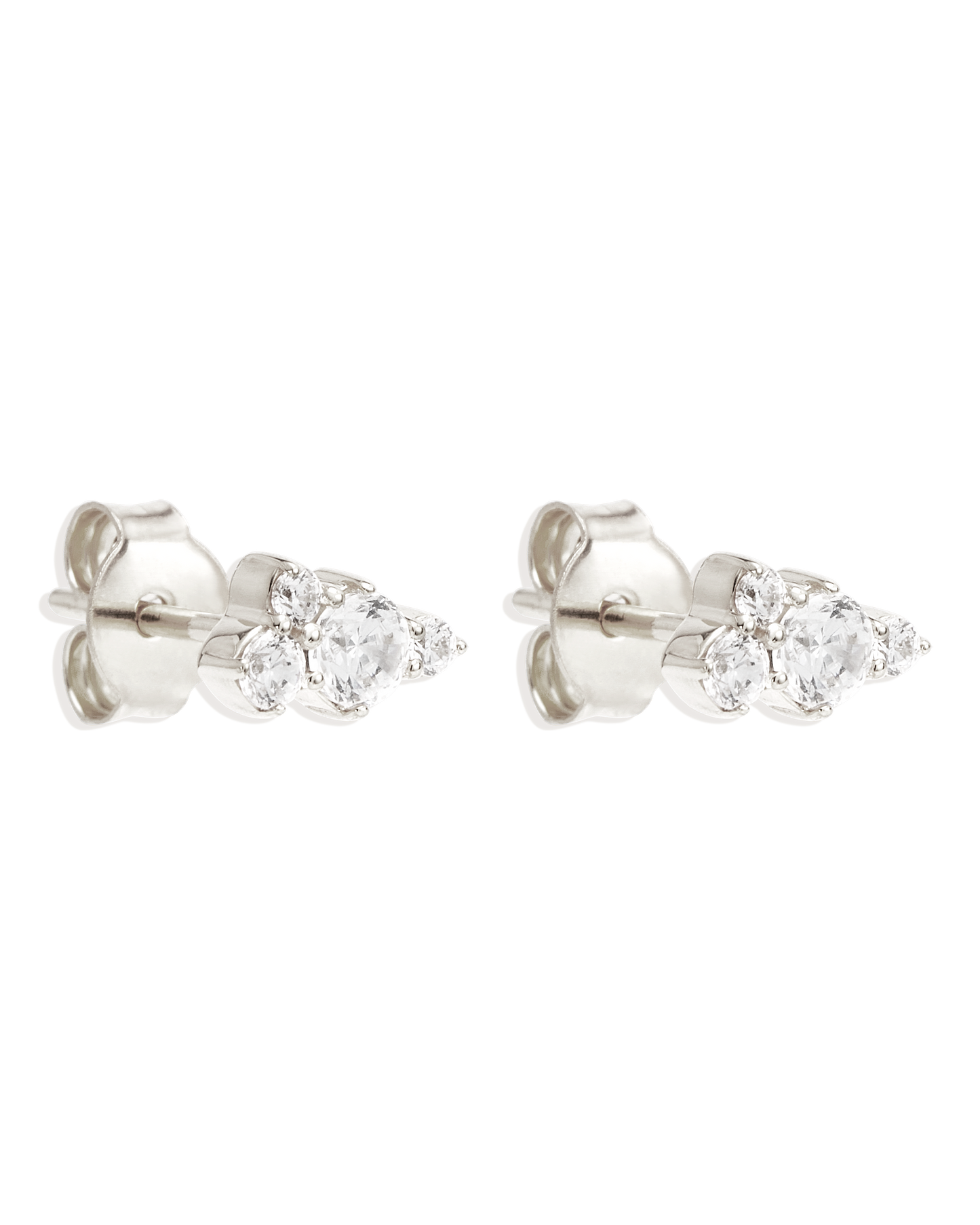 Silver Mist Stud Earrings
