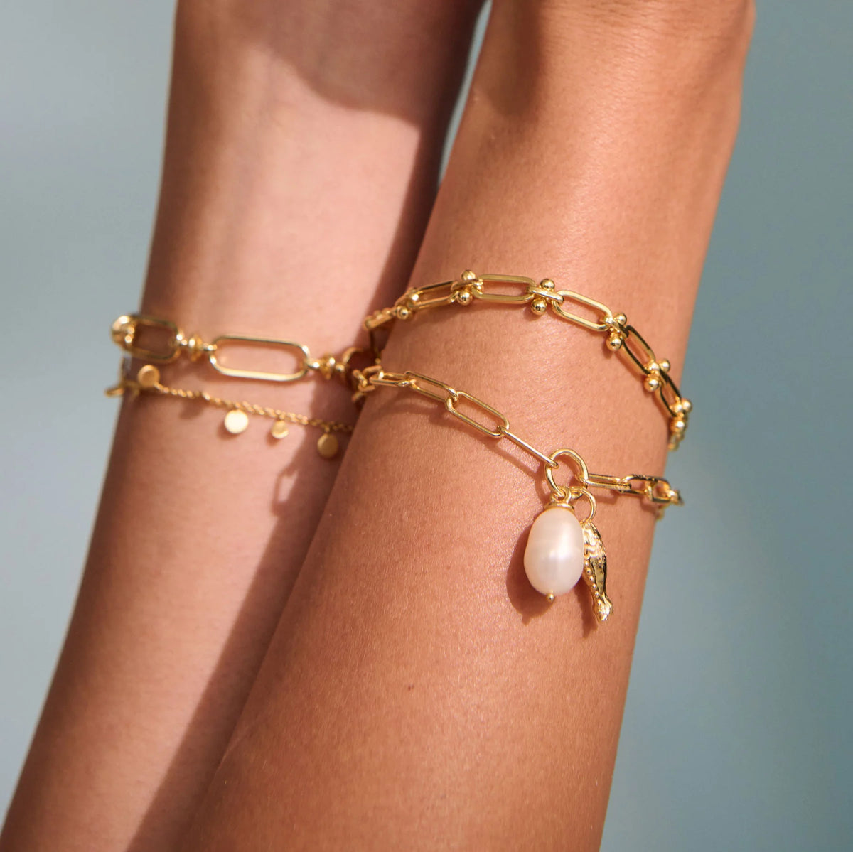 Of the Sea Fish and Pearl Bracelet