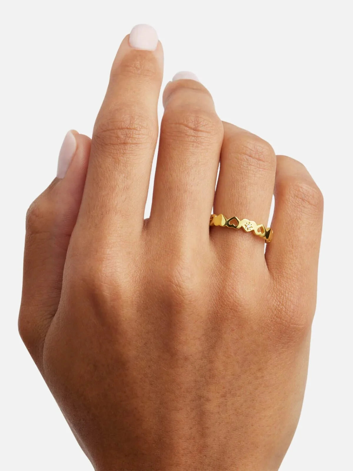 Gold Connected Hearts Ring - Roma Gift & Gourmet