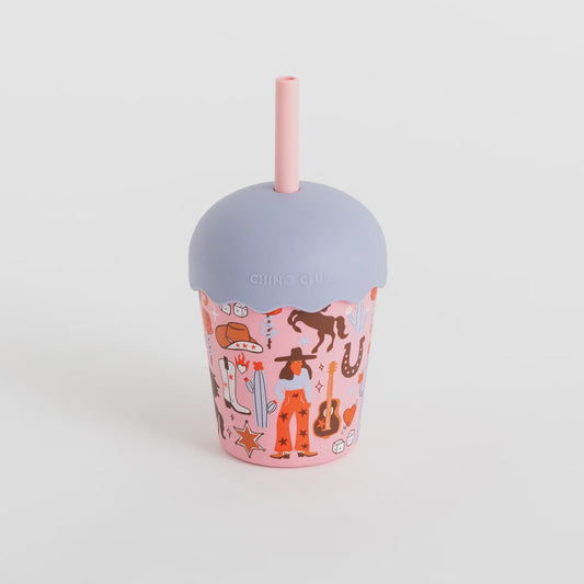 Cowgirl Mini Smoothie Cup & Straw