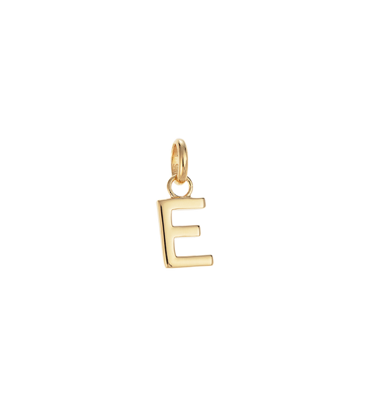 E - OUTLINE INITIAL (18K GOLD VERMEIL)