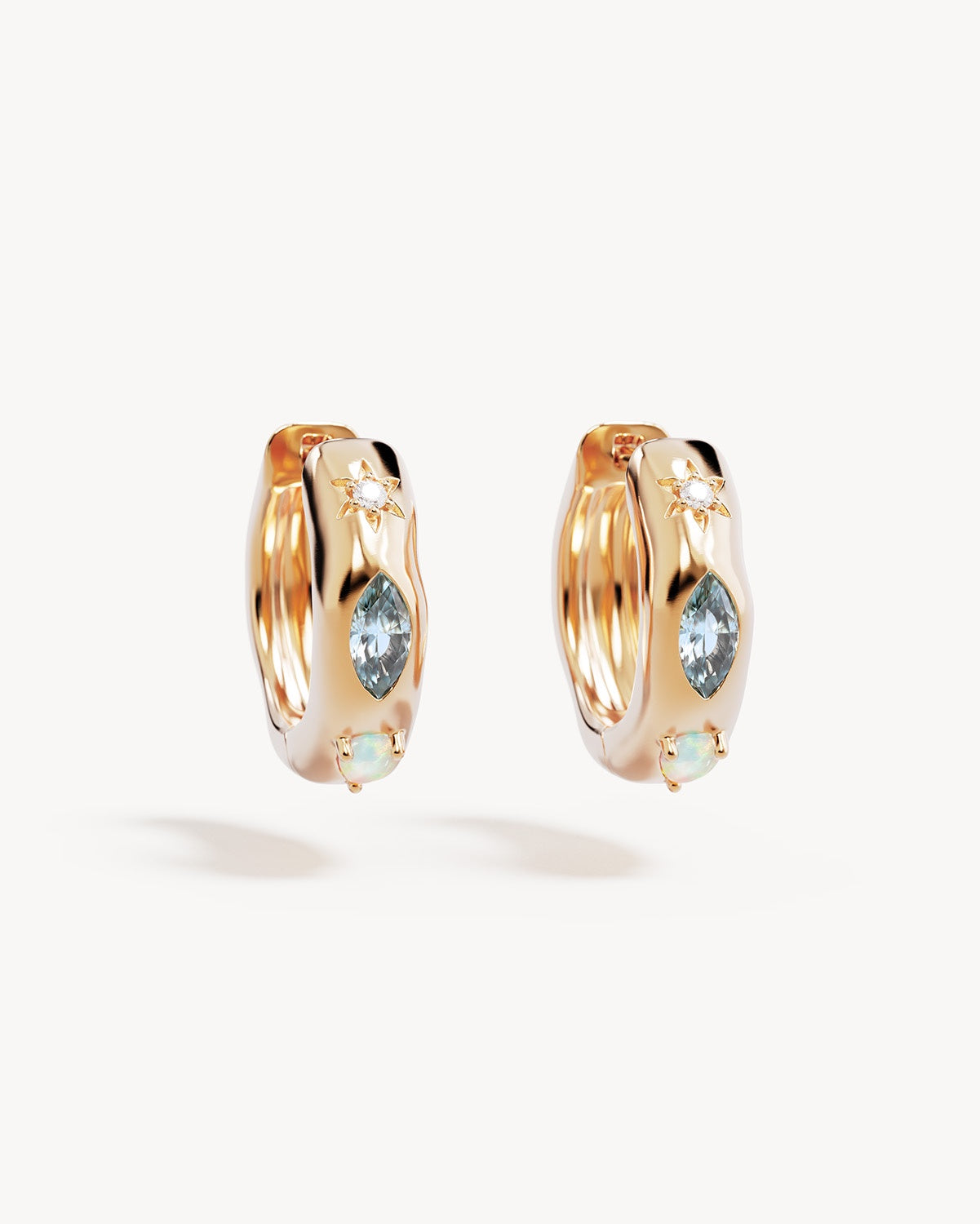 Hope and Protection Hoops - 18k Gold Vermeil - Roma Gift & Gourmet