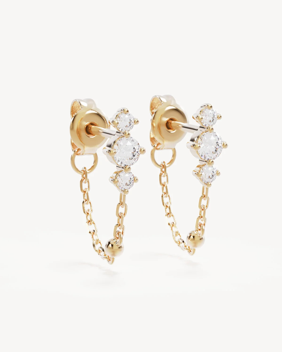 In the Stars Chain Huggie Earrings