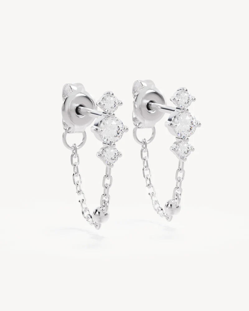In the Stars Chain Huggie Earrings