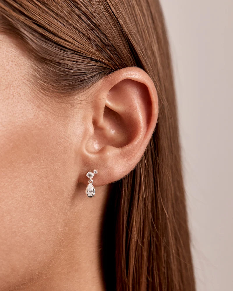 Quiet Radiance Drop Stud Earrings