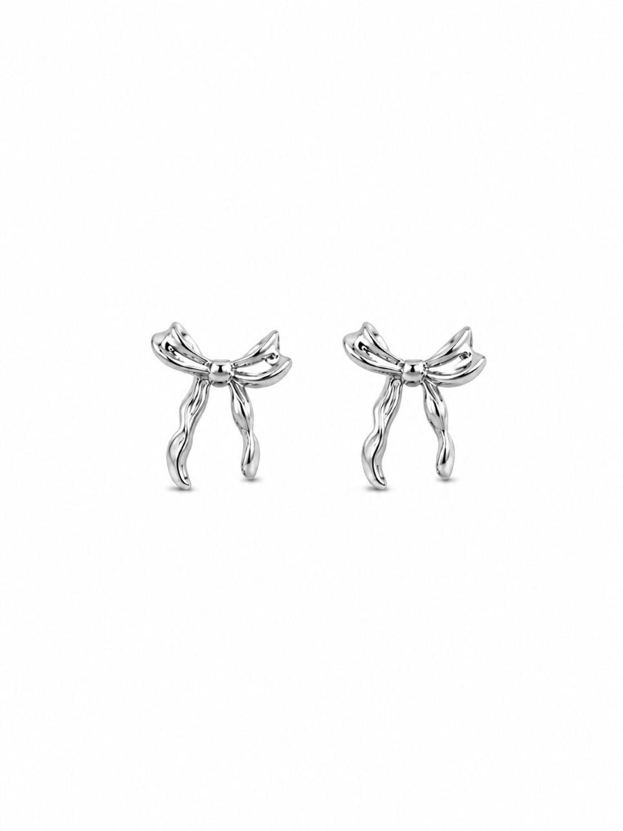 Crinkle Bow Earrings