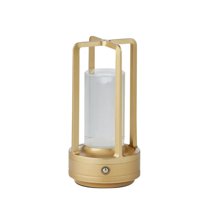 Ibiza PE/USB Touch Lantern 9x18cm Gold