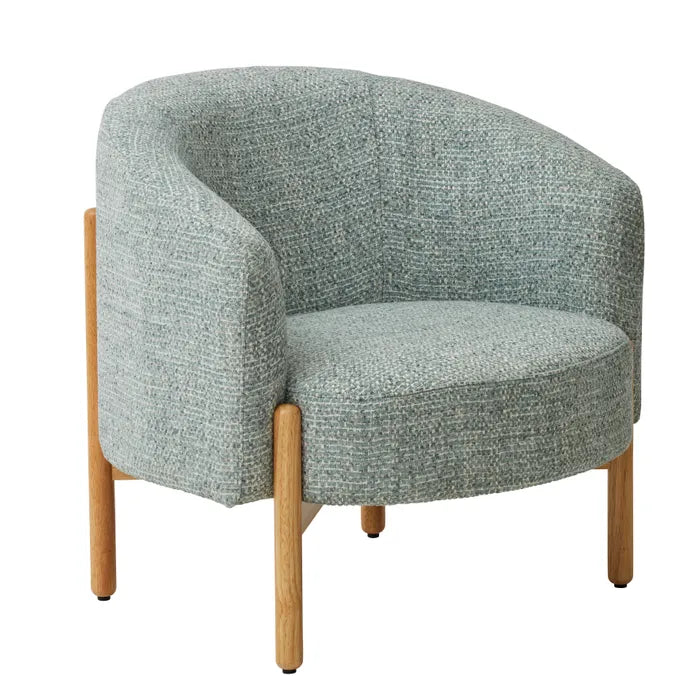 Bianca Armchair and Ottoman - Denim/White