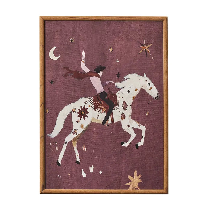Cowboy Frame Glass Print 40x55cm - Roma Gift & Gourmet