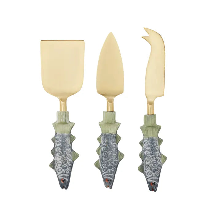 Bass Set 3 Stainless Steel Cheese Knives - Multi